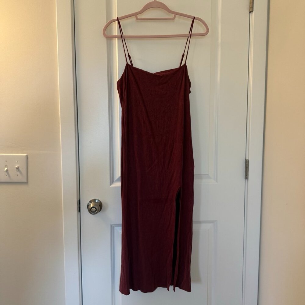 Burgundy Midi Dress